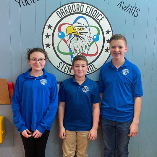 Three Oakboro middle school students will compete in State Science Fair