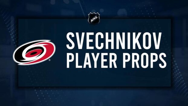 Andrei Svechnikov Player Prop Bets for the Hurricanes vs. Blues Game - October 19