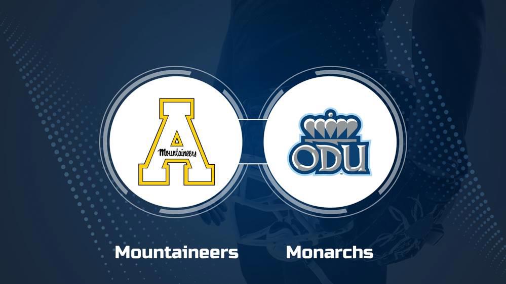 Where to Watch Appalachian State vs. Old Dominion on TV or Streaming Live - Nov. 2