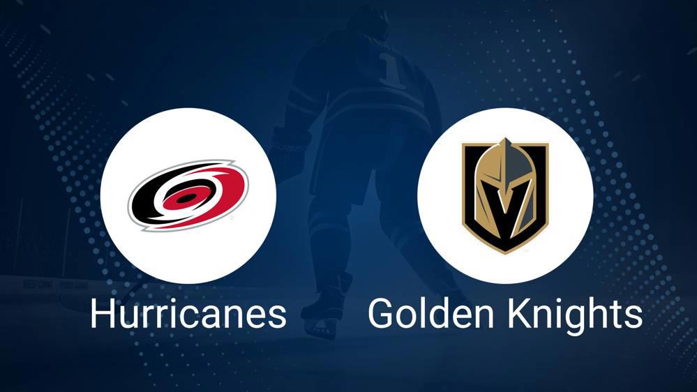 Where to Watch Carolina Hurricanes vs. Vegas Golden Knights on TV or Streaming Live - January 17